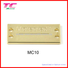 Shiny Gold Metal Logo Tag